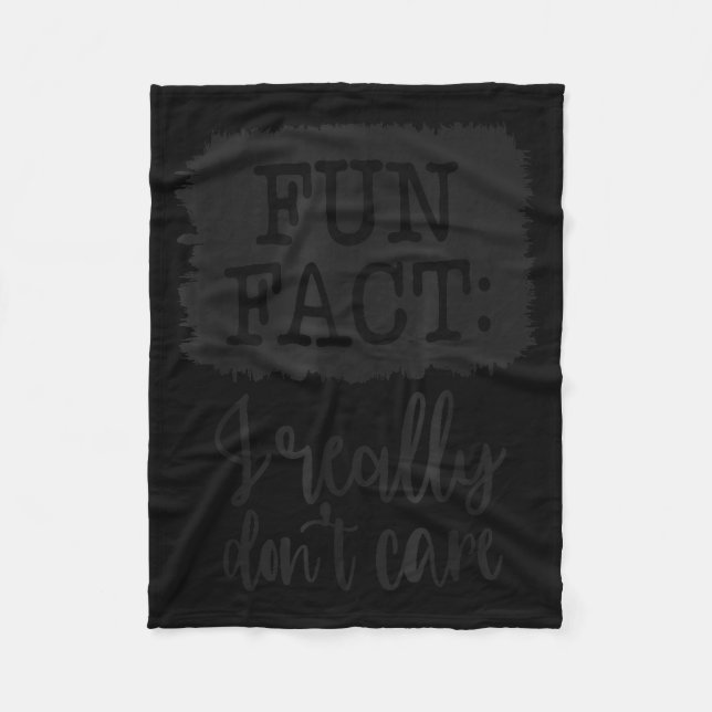 Couverture Polaire Fun Fact I Really Don’t Care, Sarcastic Quotes Fun (Devant)