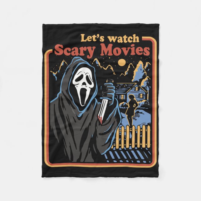 Couverture Polaire Fun Halloween Regardons Horror Movies Ghost (Devant)