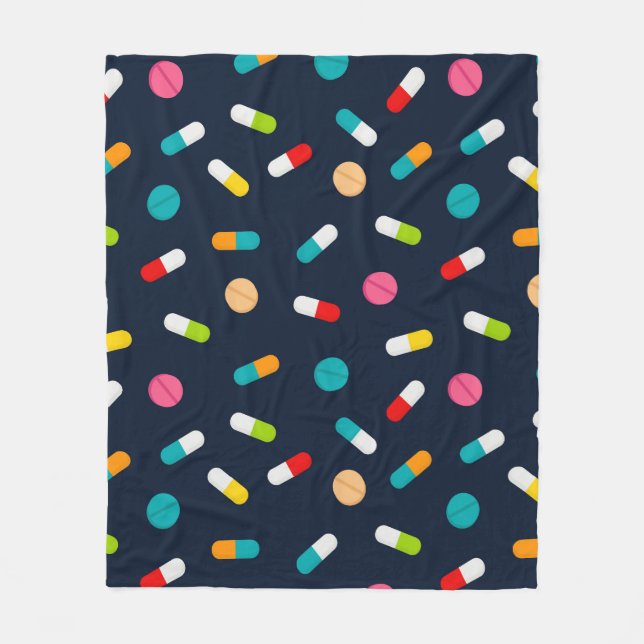Couverture Polaire Fun Médicale Nurse pilules motif polaire couvertur (Devant)