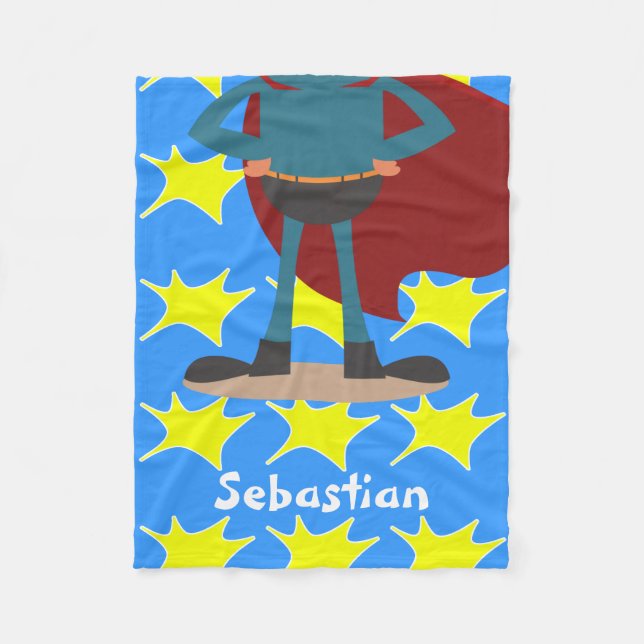 Couverture Polaire Fun Novelty Superhero Personnalisé (Devant)