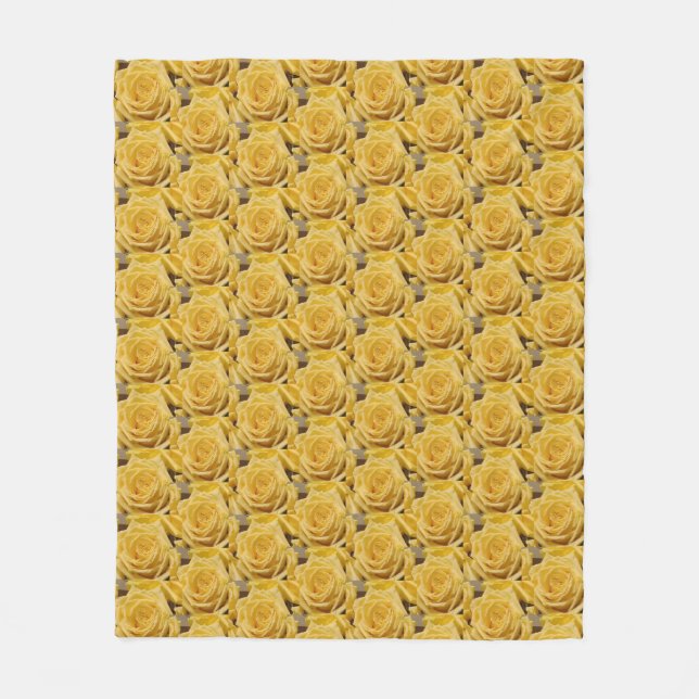 Couverture Polaire Fun Rose Jaune partout Motif (Devant)