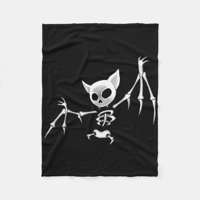 Couverture Polaire Fun Scary Dark Flying Skeleton T Halloween Clothin (Devant)