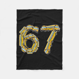Couverture Polaire Fun School Bus 67 Teacher Appreciation 67 Meme Bus