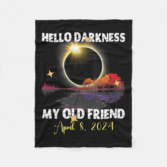 Couverture Polaire Fun Solare Eclipse 2024 Pour Le Avril 8 2024 Solar (Devant)