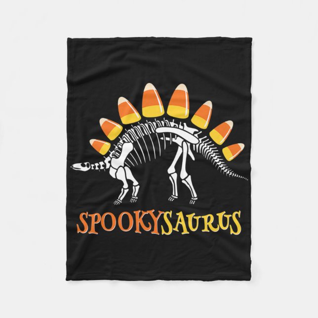 Couverture Polaire Fun Spookysaurus Candy Corn Dinosaur Halloween Tod (Devant)