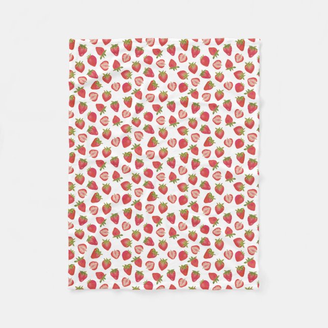 Couverture Polaire Fun Summer Strawberry Motif (Devant)