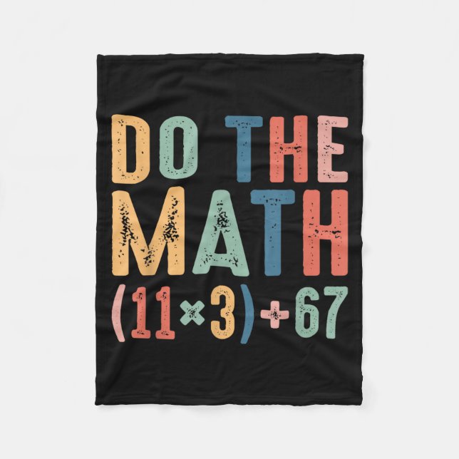 Couverture Polaire Funny 100 Days School Math Equation Do The Math 10 (Devant)