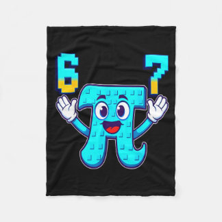 Couverture Polaire Funny 3.14 6 7 meme math nerd genz brainrot italia