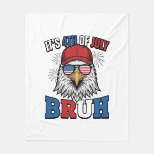 Couverture Polaire Funny 4th of July Eagle Bruh Maillot Patriotique C