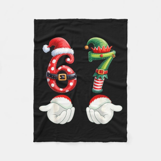 Couverture Polaire Funny 67 Christmas Pajamas Six Seven Meme 6 7 Elf  (Devant)