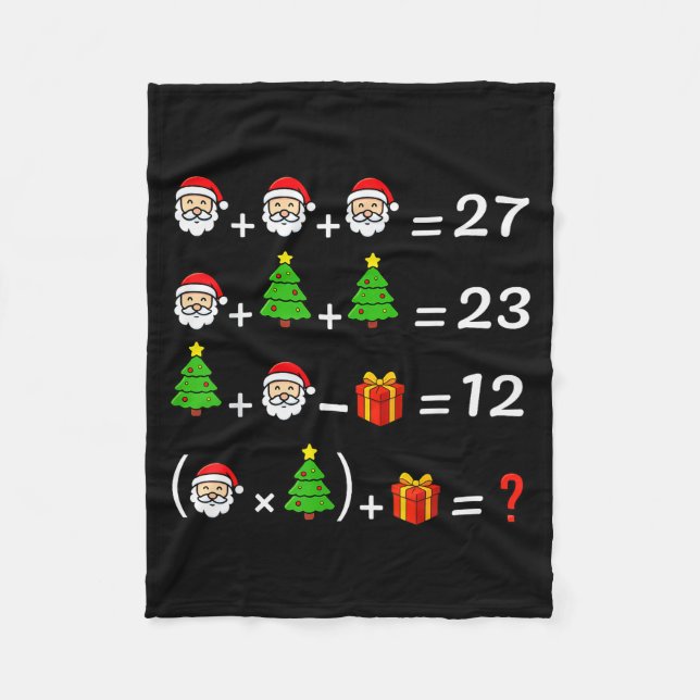 Couverture Polaire Funny 67 Meme Christmas Math Teacher Santa Six Sev (Devant)