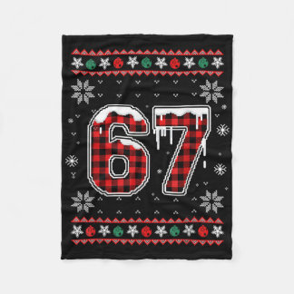 Couverture Polaire Funny 67 Six Seven Squad Meme Christmas Ugly Sweat