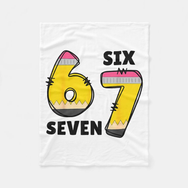 Couverture Polaire Funny 6 7 Six Seven Pencil Teacher Middle High Sch (Devant)