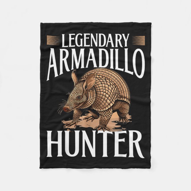 Couverture Polaire Funny Armadillo Animal Legendary Armadillo Hunter  (Devant)