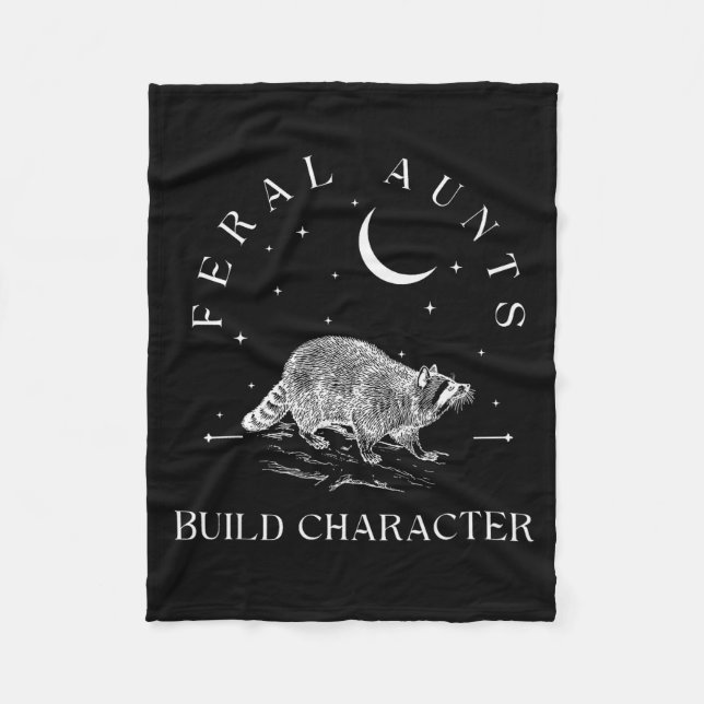 Couverture Polaire Funny Auntie Feral Aunts Build Character Raccoon L (Devant)