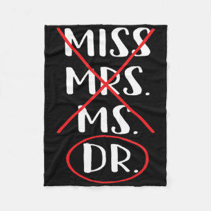 Couverture Polaire Funny Bachelor Master Doctorat Diplôme Dr Phd