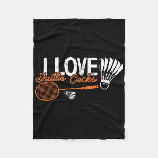 Couverture Polaire Funny Badminton Humour Smash Shuttle Birdie Sport