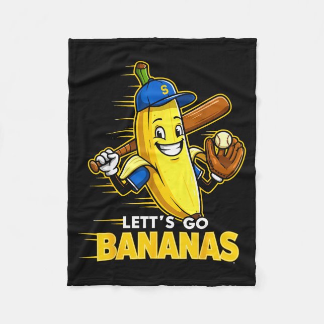 Couverture Polaire Funny Banana Shirts Gift Fruit Lovers Boys Lets Go (Devant)