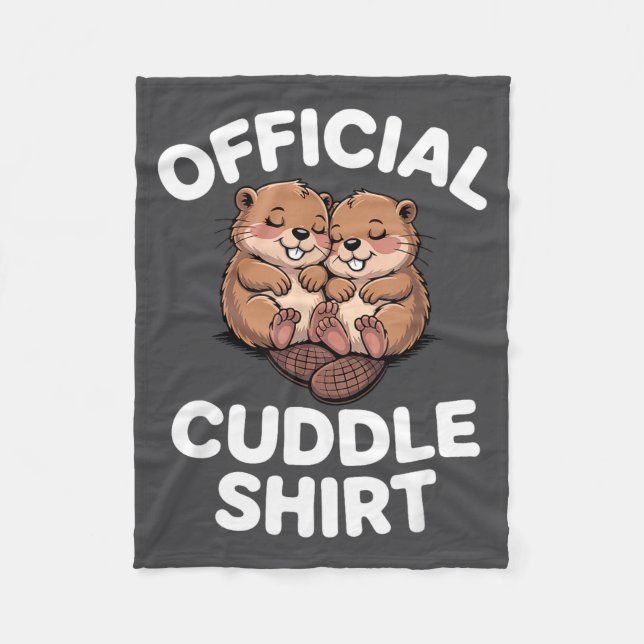 Couverture Polaire Funny Beavers Hugging Cuddle  (Devant)