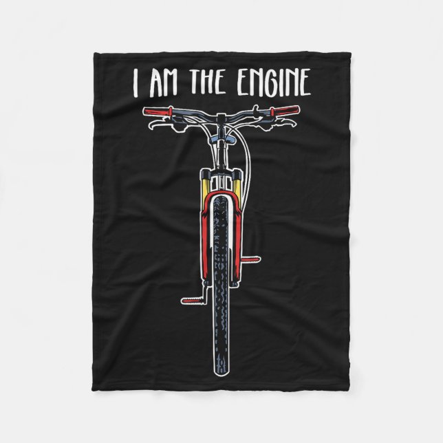 Couverture Polaire Funny Bicycle I Am The Engine  (Devant)