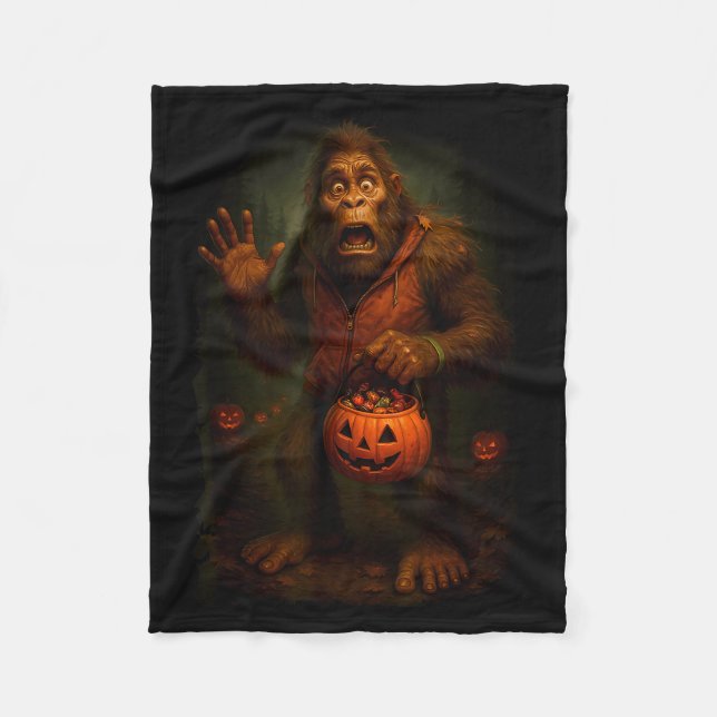 Couverture Polaire Funny Bigfoot Halloween  (Devant)