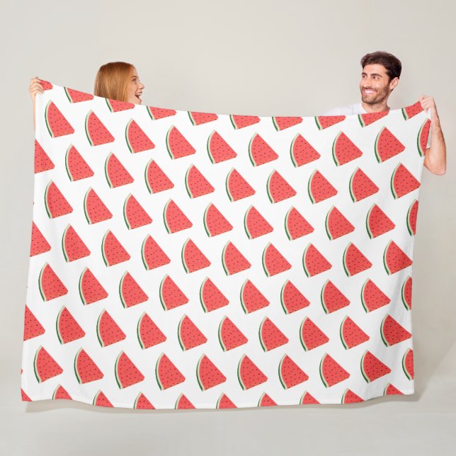 Couverture Polaire Funny Blanche polaire Douce Watermelon personnalis (En situation)