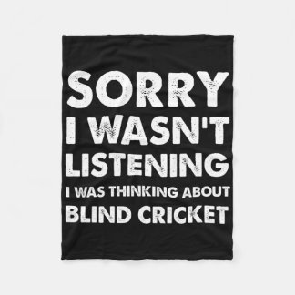 Couverture Polaire Funny Blind-cricket Sorry I Wasn't Listening Blind