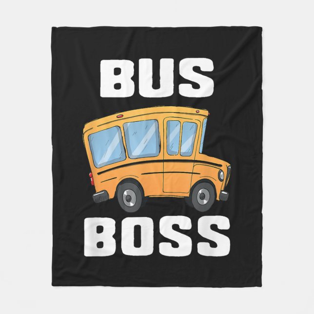 Couverture Polaire Funny Bus Boss School Bus Driver (Devant)