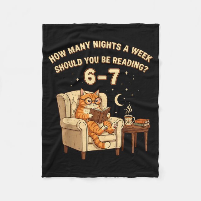 Couverture Polaire Funny Cat Reading 6-7 Meme Englieacher Book Lover  (Devant)
