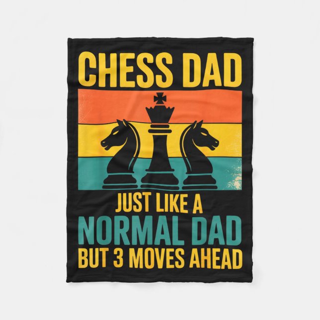 Couverture Polaire Funny Chess Dad Like Normal Dad Three Moves Ahead  (Devant)