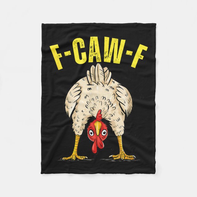 Couverture Polaire Funny Chicken Butt F-caw-f Rooster Country Farm He (Devant)
