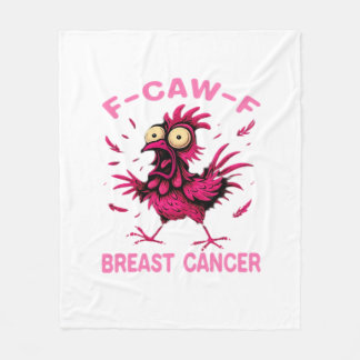 Couverture Polaire Funny Chicken F-Caw-F Breast Cancer Awareness Vint