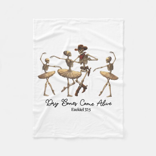 Couverture Polaire Funny Christian Halloween Ballet Cowboy Skeleton P (Devant)