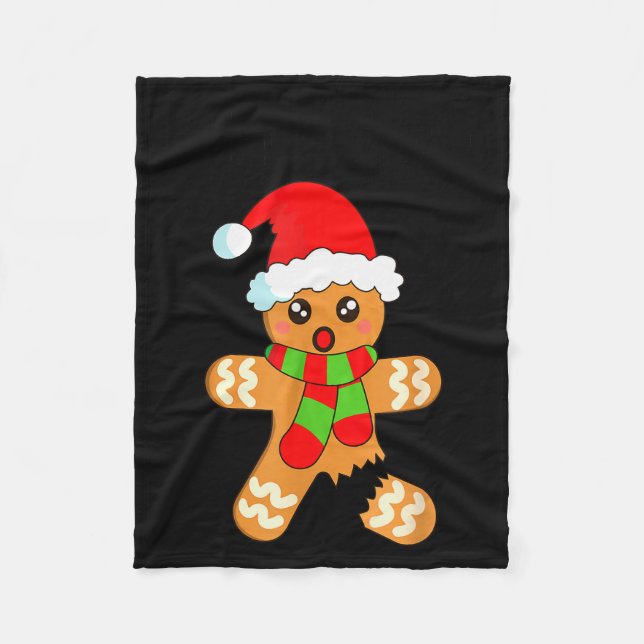 Couverture Polaire Funny Christmas Gingerbread Man Cookie Oh Snap  (Devant)
