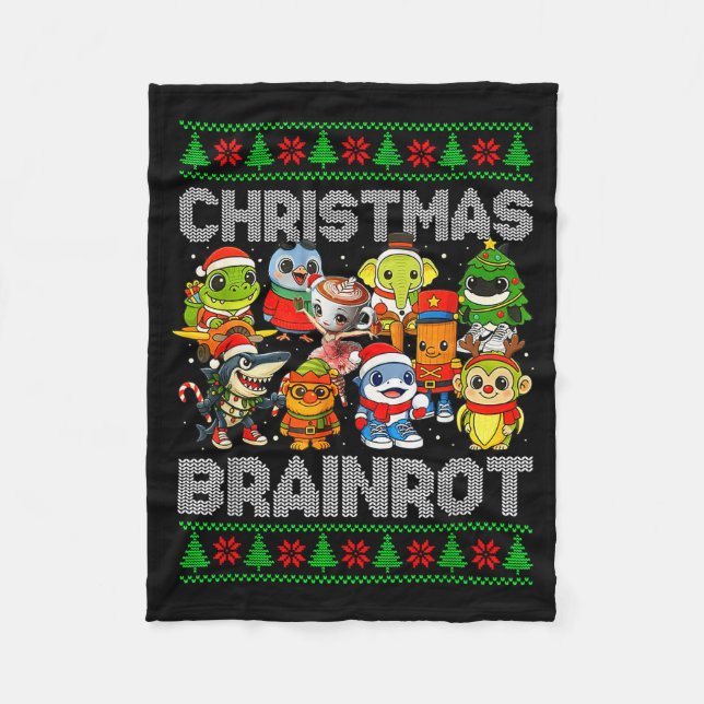 Couverture Polaire Funny Christmas Italian Brain Rot Italian Brainrot (Devant)