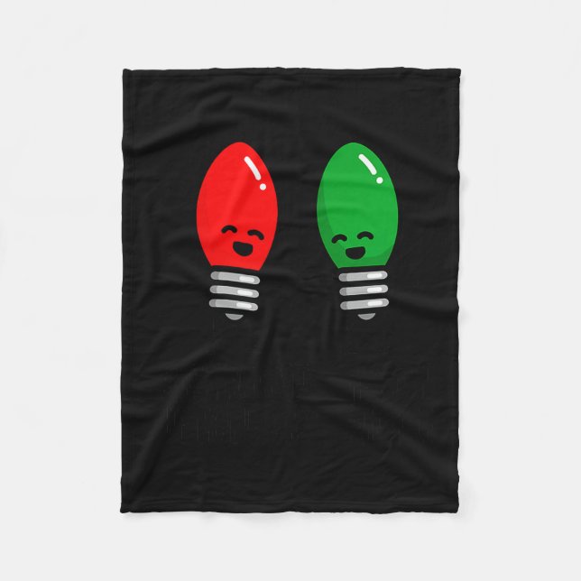 Couverture Polaire Funny Christmas Lights Pun Working Over Holidays_  (Devant)