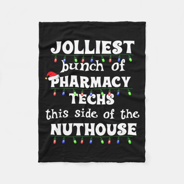 Couverture Polaire Funny Christmas Matching Group Work Pharmacy Techn (Devant)