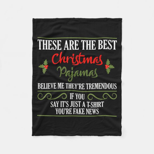 Couverture Polaire Funny Christmas Pajamas Donald Trump Gag Joke Pjs  (Devant)