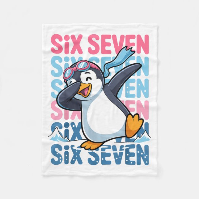 Couverture Polaire Funny Christmas Penguin Dabbing Xmas Dab Six Seven (Devant)