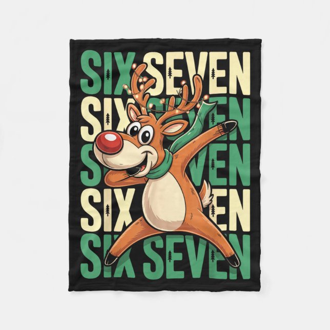 Couverture Polaire Funny Christmas Reindeer Dabbing Xmas Dab Six Seve (Devant)