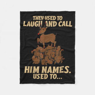 Couverture Polaire Funny Christmas Reindeer They Used To Laugh &amp; 