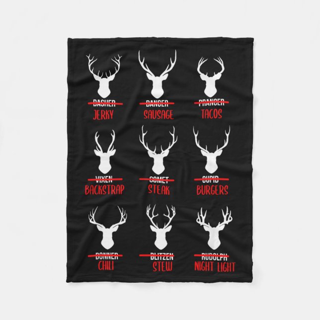 Couverture Polaire Funny Christmas Santa Reindeer List Pajamas For De (Devant)