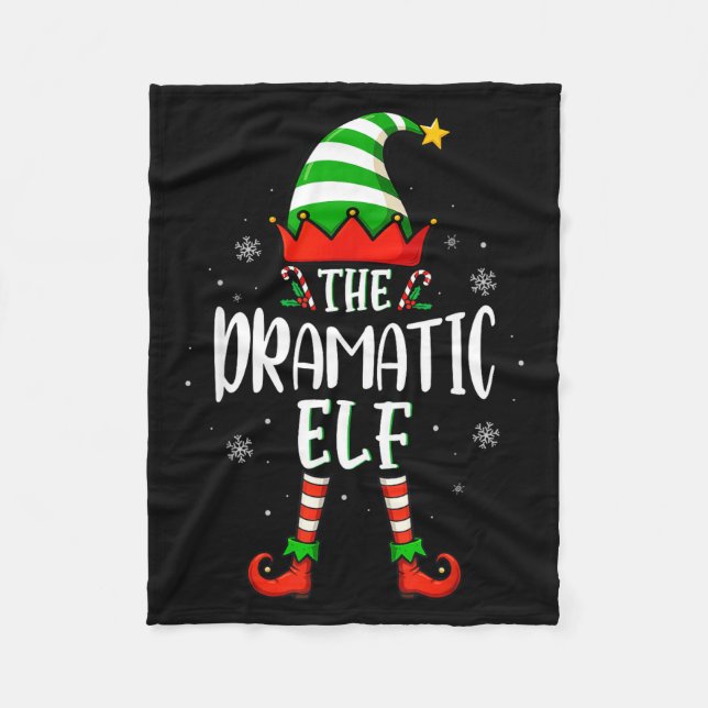 Couverture Polaire Funny Christmas The Dramatic Elf Family Matching X (Devant)