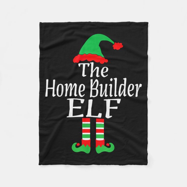 Couverture Polaire Funny Christmas The Home Builder Elf Developer Arc (Devant)