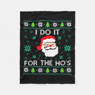 Couverture Polaire Funny Christmas Xmas Inappropriate Santa I Do It F