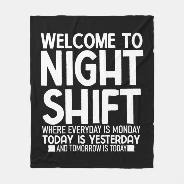 Couverture Polaire Funny CNA Chemise Funny Night Shift (Devant)