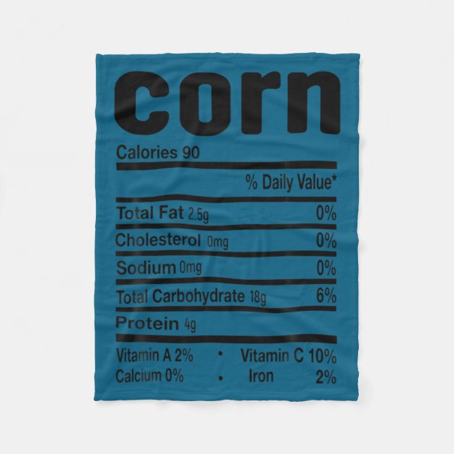 Couverture Polaire Funny Corn Nutrition Thanksgiving Costume  (Devant)