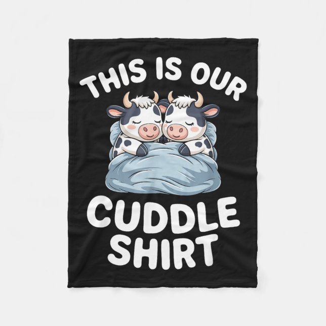 Couverture Polaire Funny Cow Couple Idea This Is Our Cuddle  (Devant)