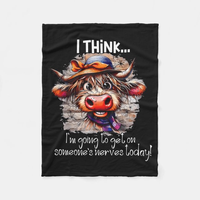 Couverture Polaire Funny Cow I Think I'm Gonna Get On Someone's Nerve (Devant)