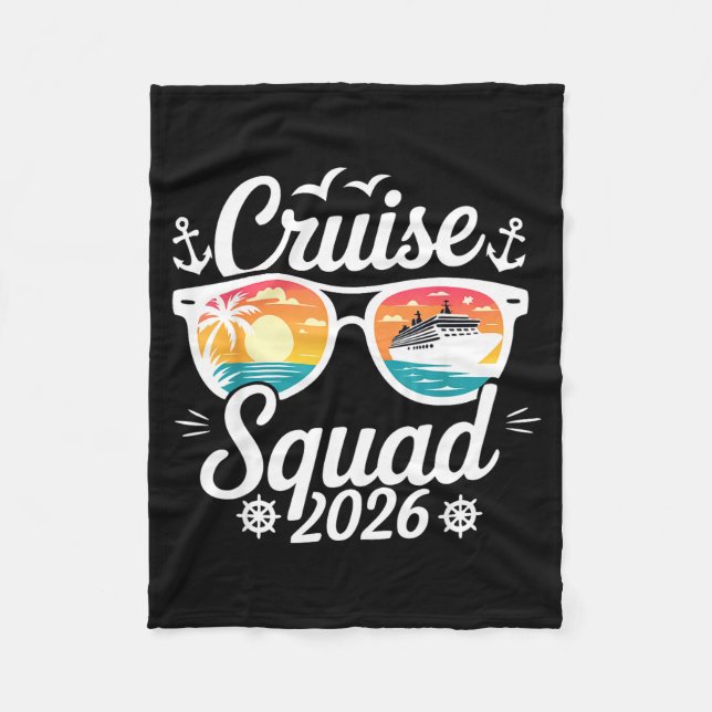 Couverture Polaire Funny Cruise Squad 2026 Summer Vacation Matching F (Devant)